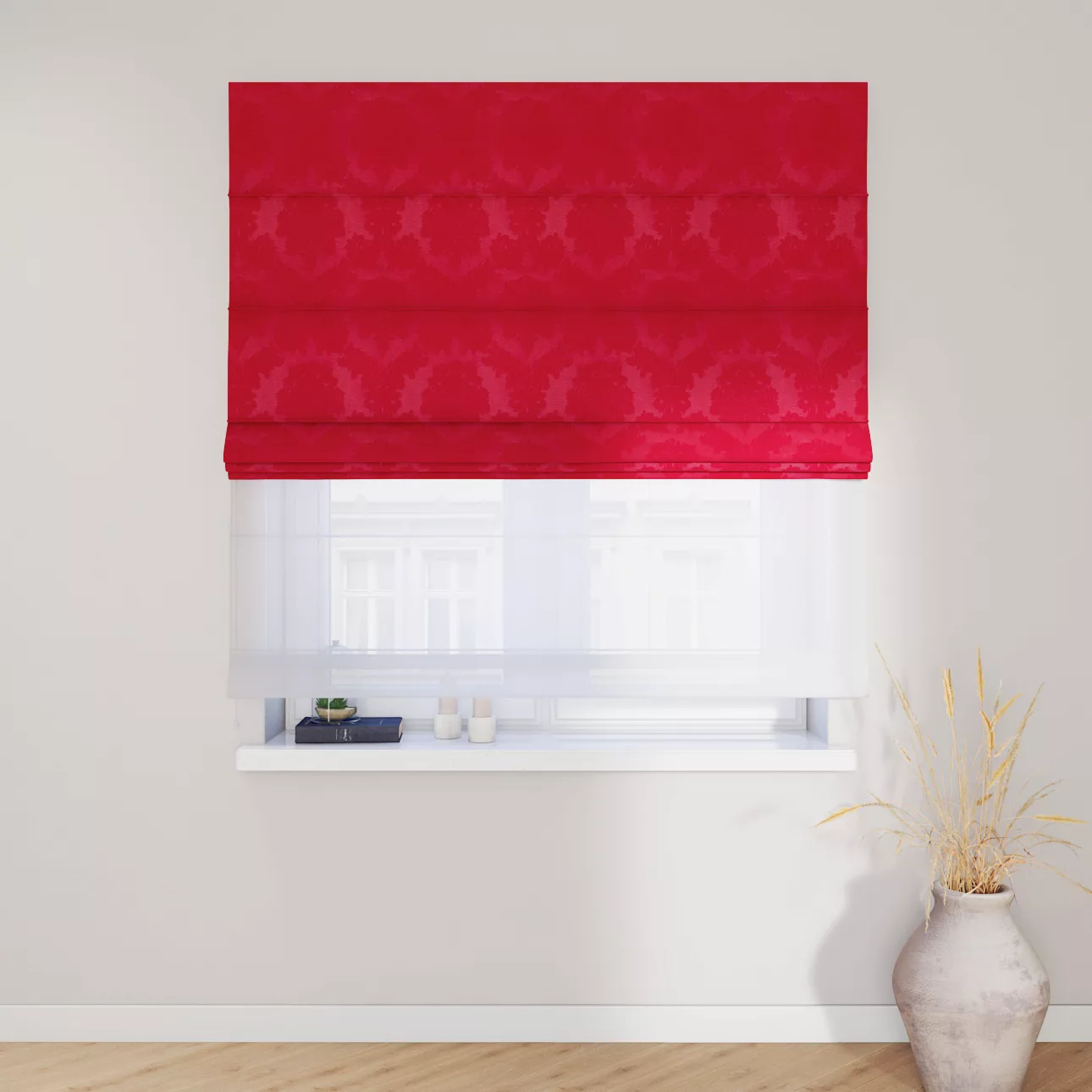 Dekoria Doppelraffrollo Duo, rot , 120 x 160 cm günstig online kaufen