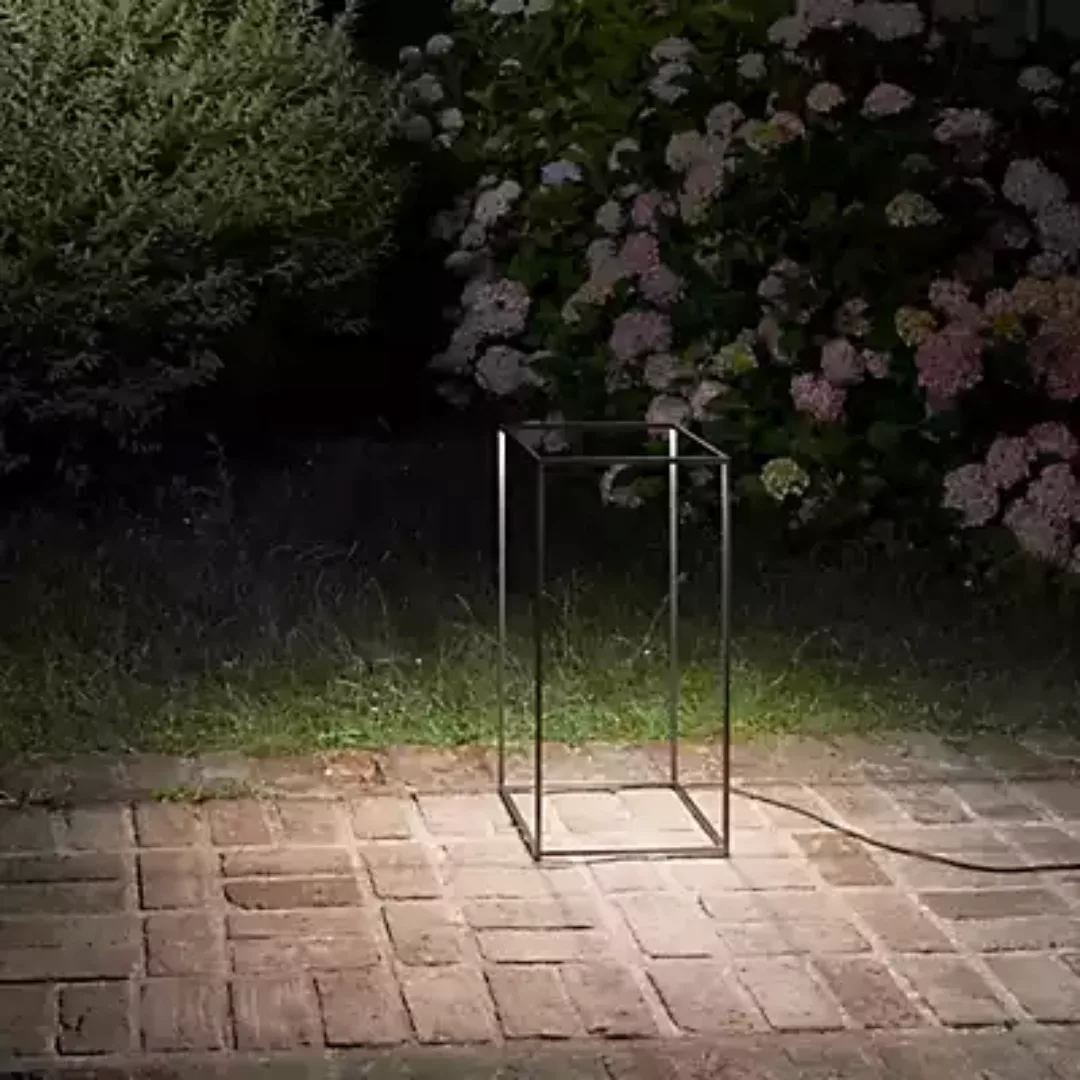 Flos Ipnos Stehleuchte LED Outdoor, Aluminium, mit Tischplatte günstig online kaufen