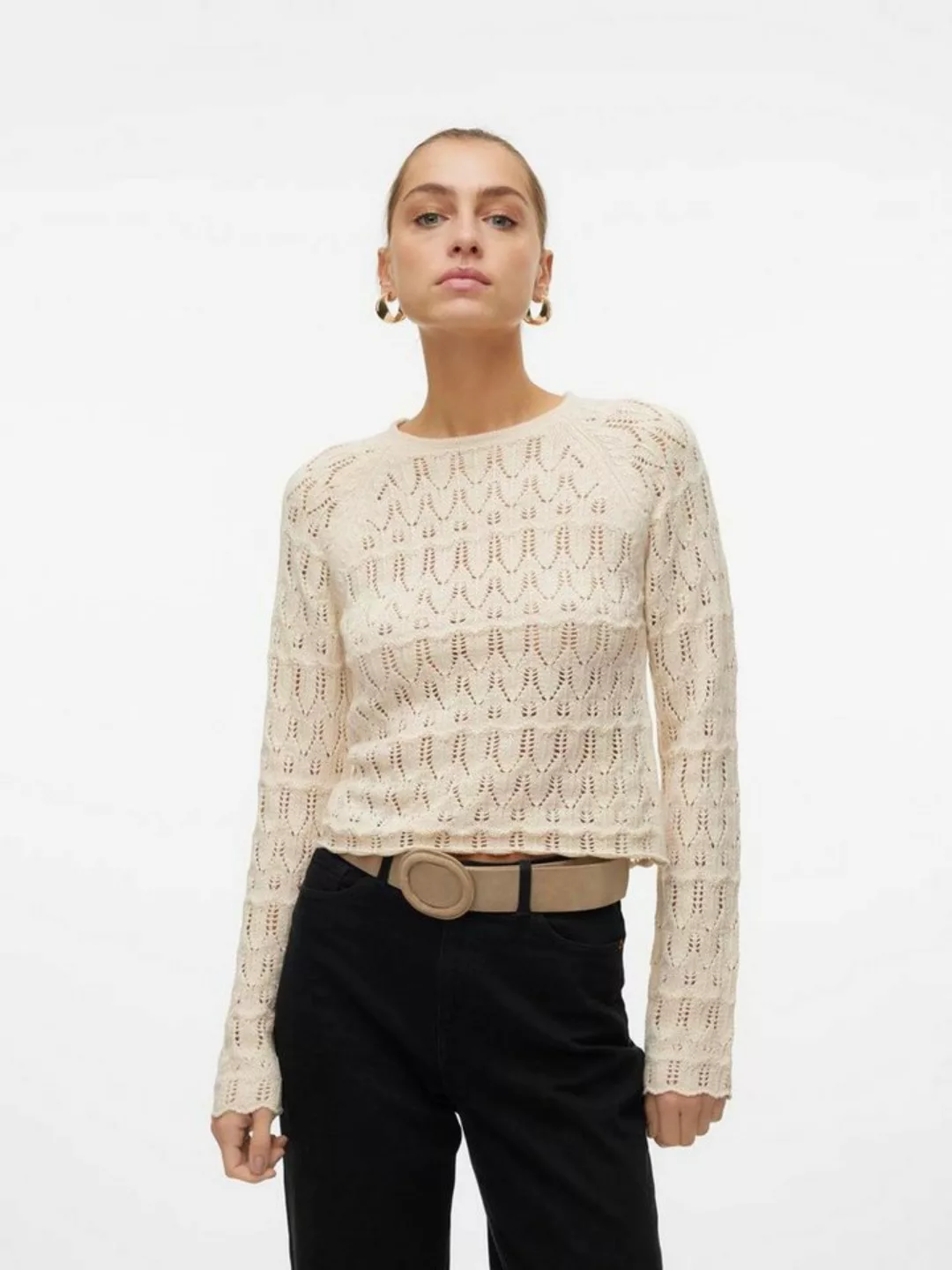 Vero Moda Strickpullover VMNEWFABIENNE LS O-NECK PULLOVER NOOS günstig online kaufen