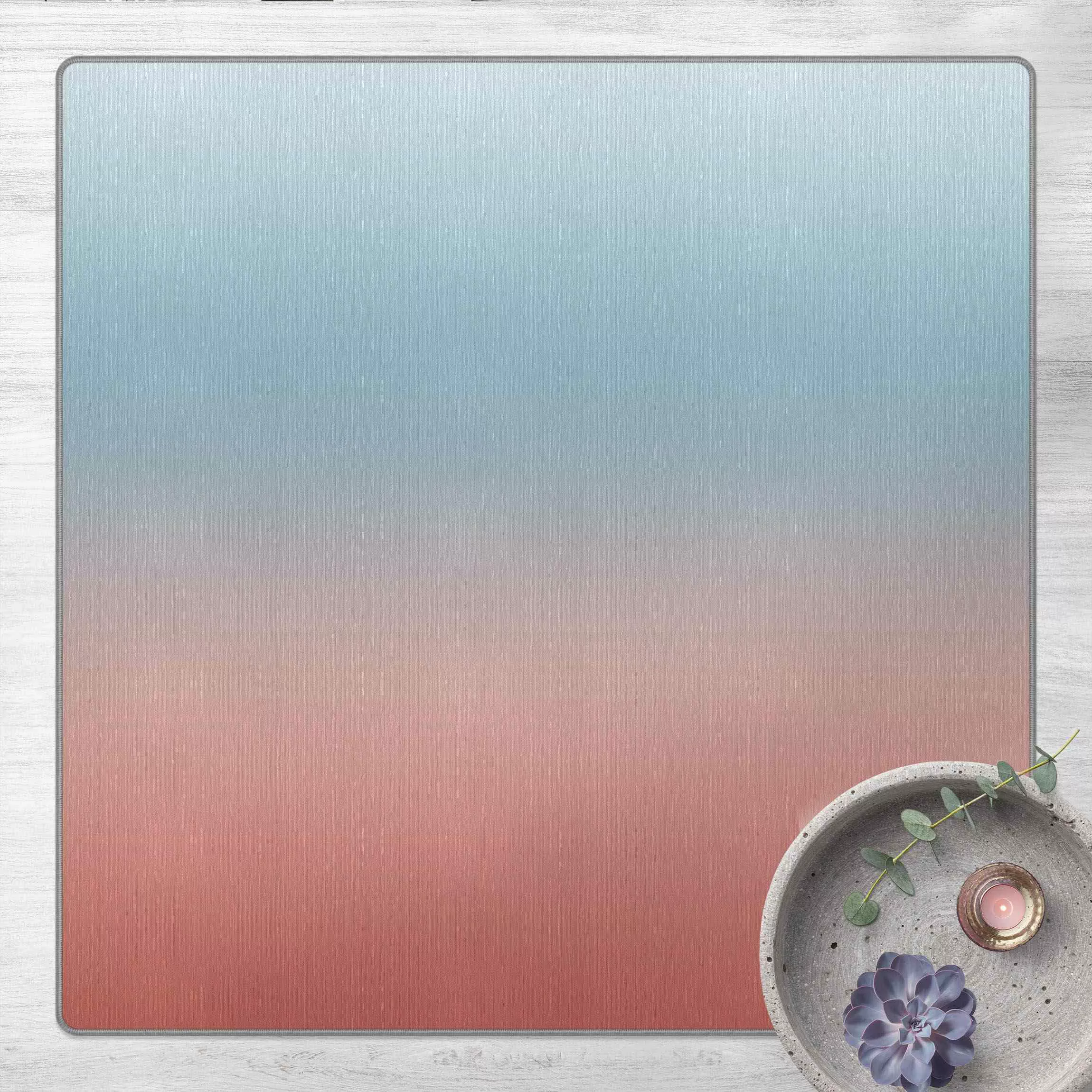 Teppich Blau-Rosa Farbverlauf günstig online kaufen