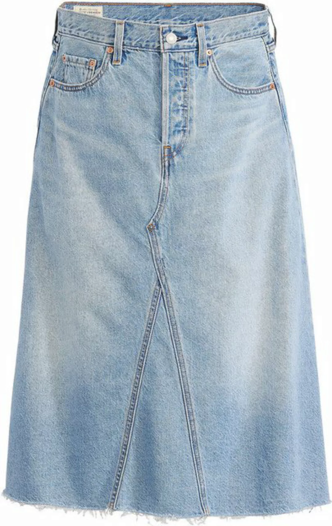 Levi's® Jeansrock HR A LINE DECON SKIRT in trendy Midi-Länge mit ausgefrans günstig online kaufen