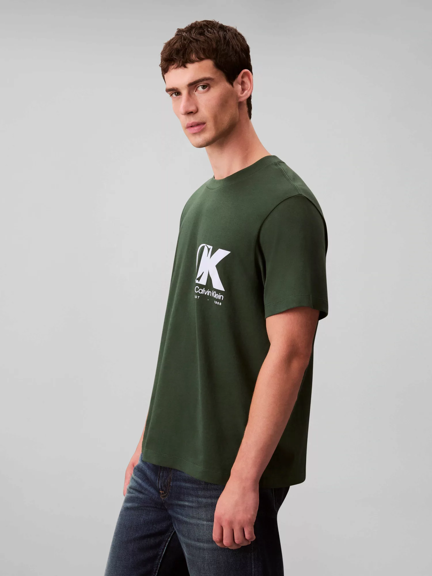 Calvin Klein T-Shirt "SS 20S EU CK OVERLAP GRAPHIC TEE", Mit Rundhalsaussch günstig online kaufen