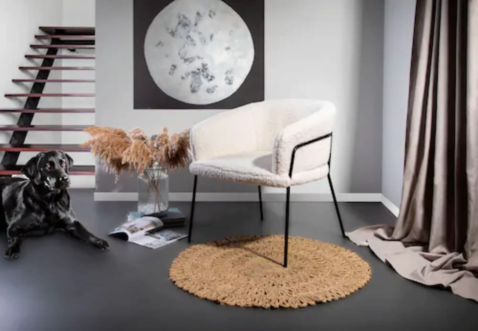 Gutmann Factory Sessel "Winchester", mit modernem Teddyfell Bezug günstig online kaufen