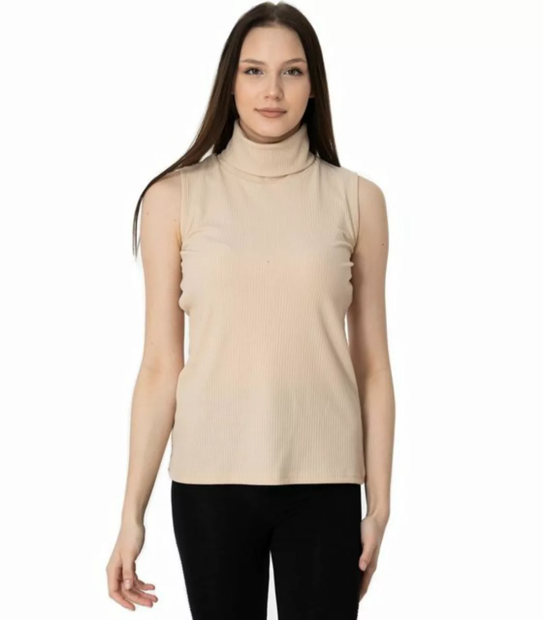 Mellice Rollkragenshirt Damen Ärmellos Shirt mit Rollkragen günstig online kaufen