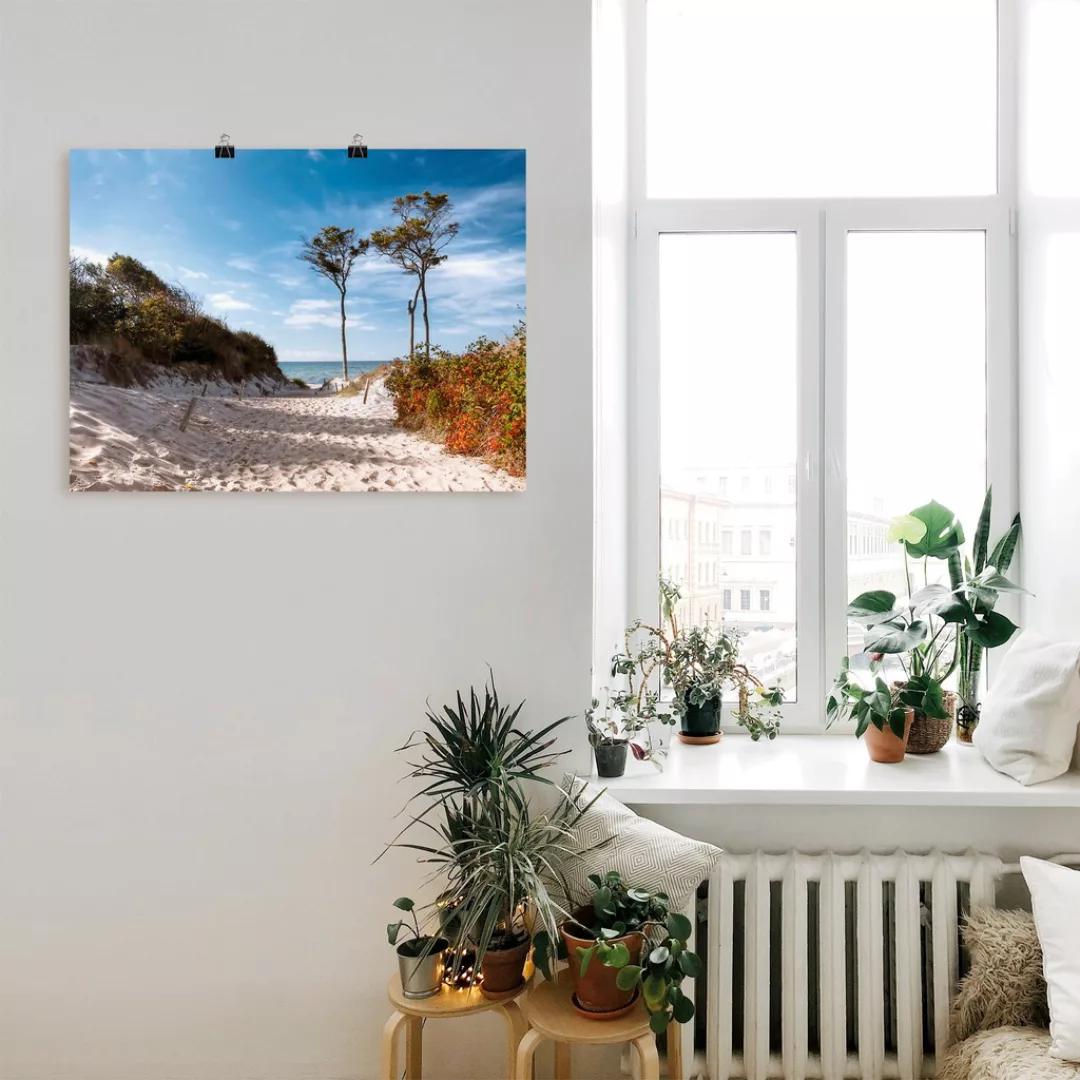 Artland Wandbild »Weststrand Darss«, Strand, (1 St.), als Leinwandbild, Pos günstig online kaufen