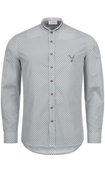Nübler Trachtenhemd Trachtenhemd langarm Johann in Weiß-Grün von Nübler günstig online kaufen