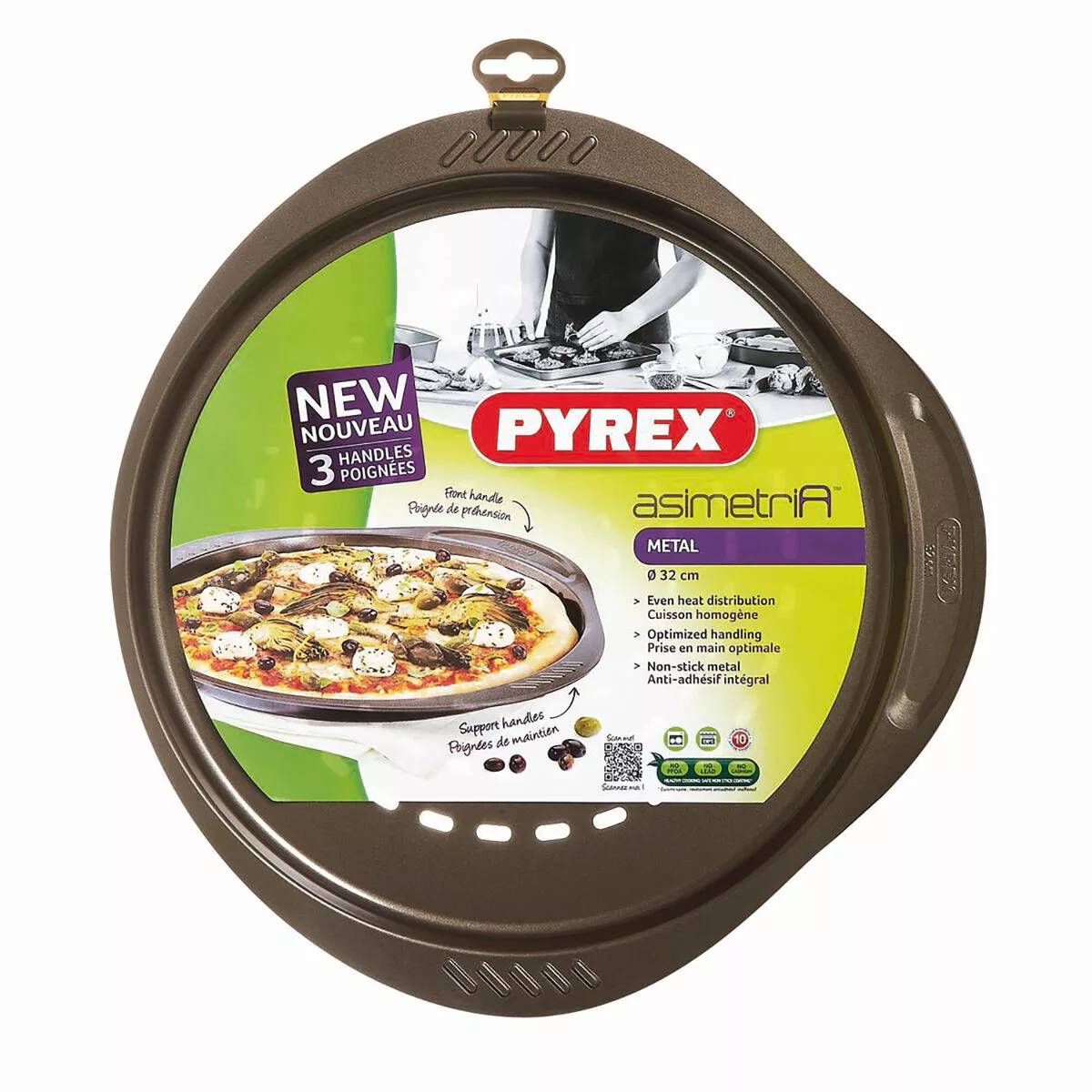 Pizzablech Pyrex Asimetria Metall Ø 32 Cm (6 Stück) günstig online kaufen