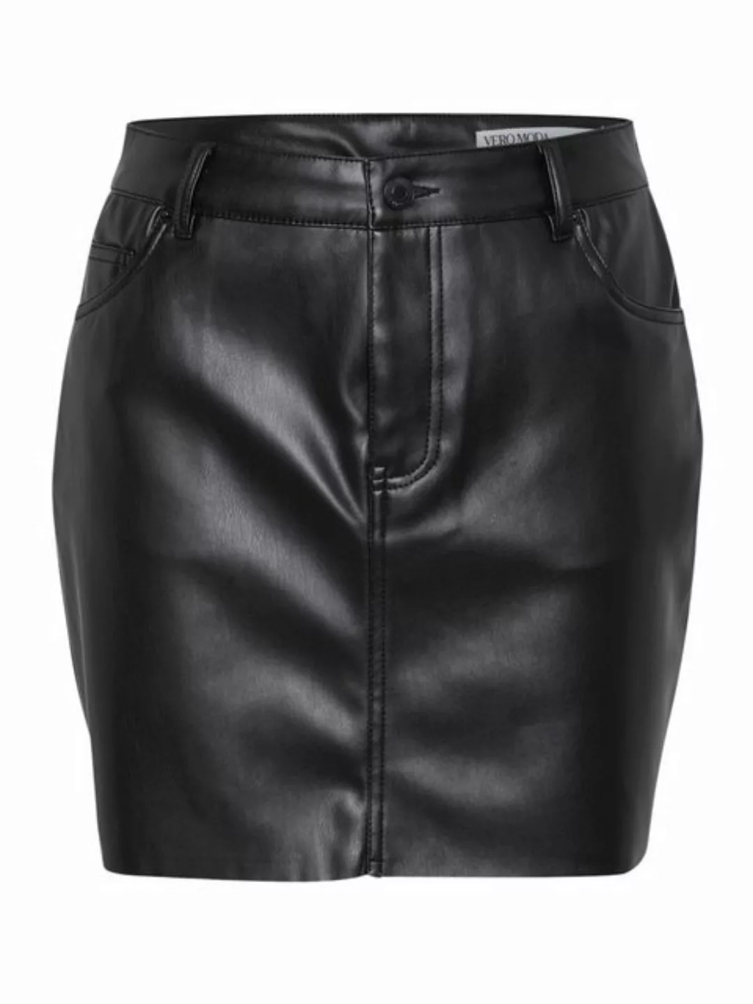 Vero Moda Petite Lederrock VMTESSA (1-tlg) Plain/ohne Details günstig online kaufen