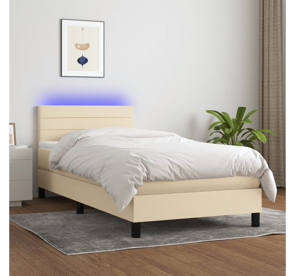 vidaXL Boxspringbett Bett Boxspringbett komplett mit Matratze & LED Stoff ( günstig online kaufen