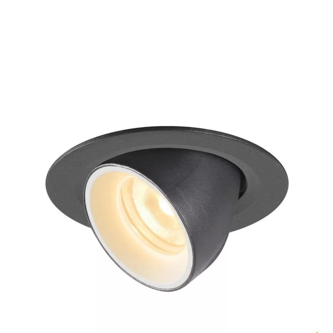 LED Deckeneinbauleuchte Numinos Gimble in Schwarz und Weiß 7W 720lm3000K 55 günstig online kaufen