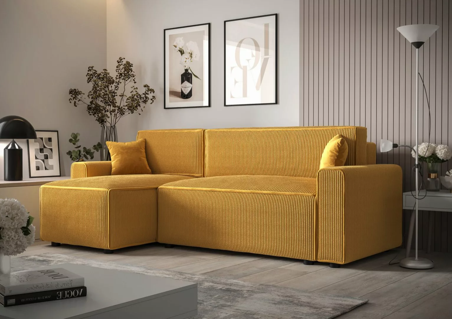 ALTDECOR Ecksofa MIR-BIS, Couch mit Schlaffunktion, Wohnzimmer - Wohnlandsc günstig online kaufen