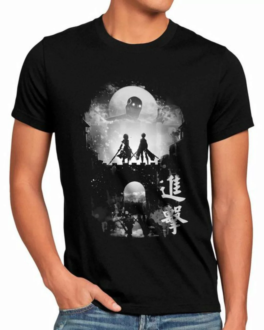 style3 T-Shirt Colossal Encounter attack on titan anime japan manga aot cos günstig online kaufen