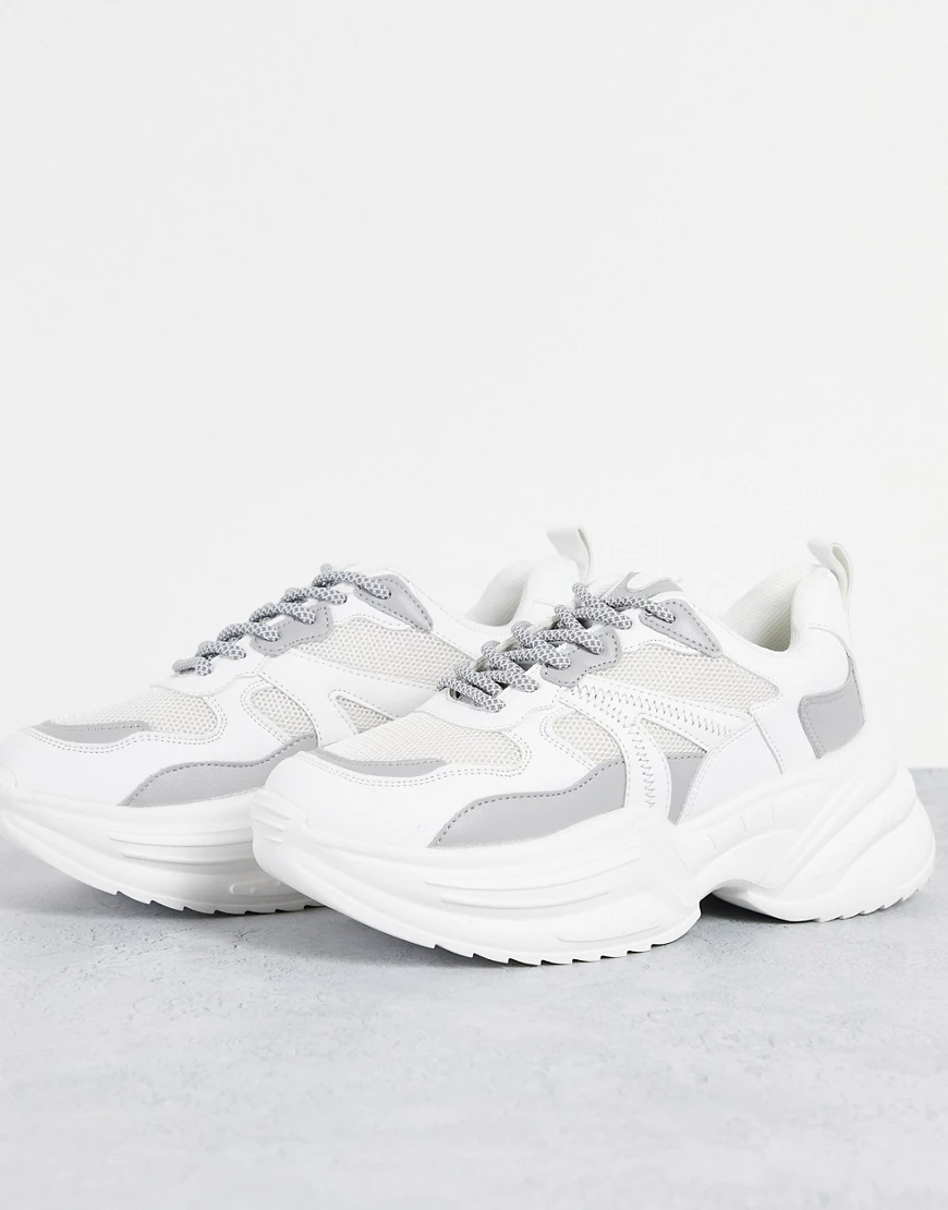 Topshop – City-Sneaker in Weiß mit dicker Sohle günstig online kaufen