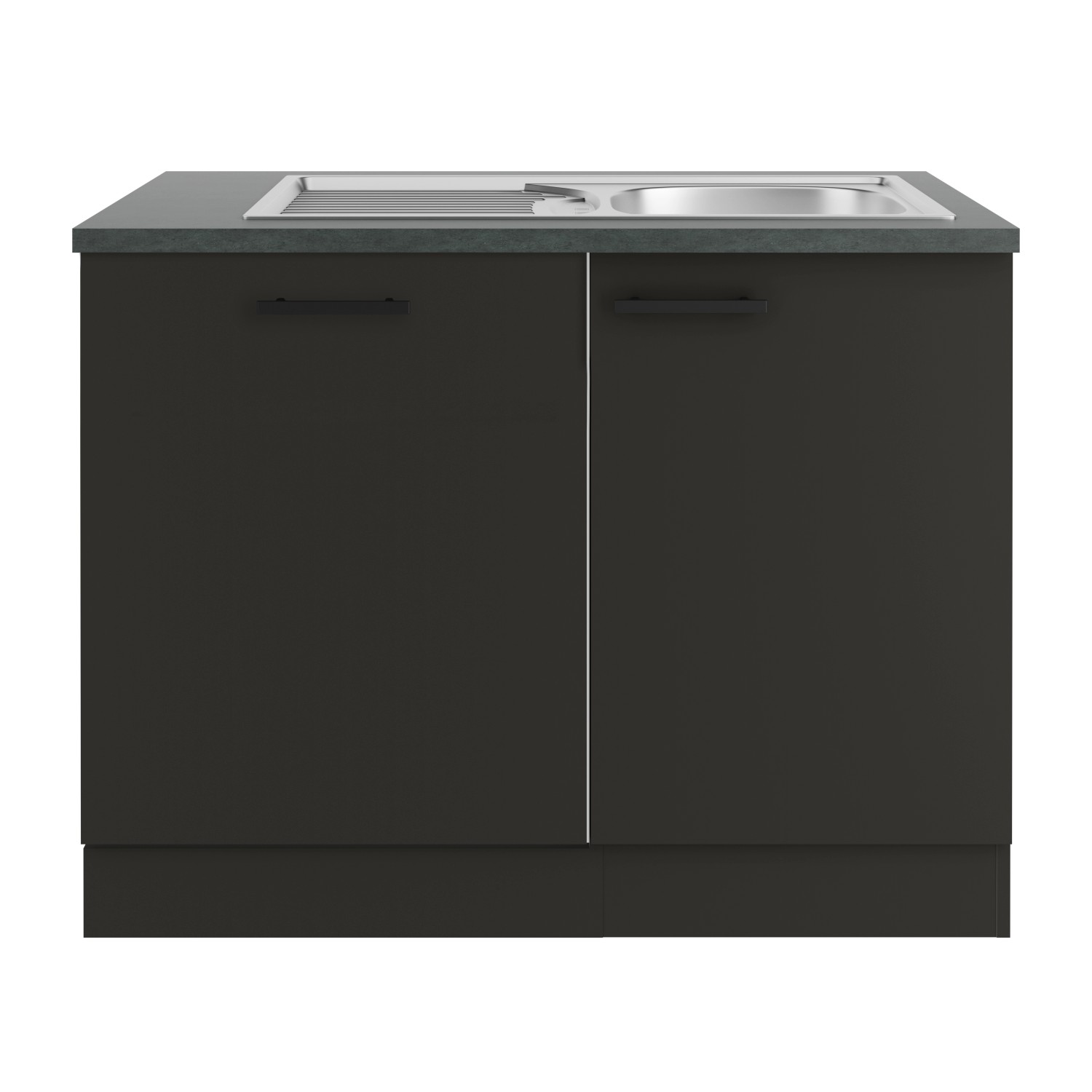 OPTIFIT Madrid420 Spülenschrank-Set Anthrazit Matt günstig online kaufen