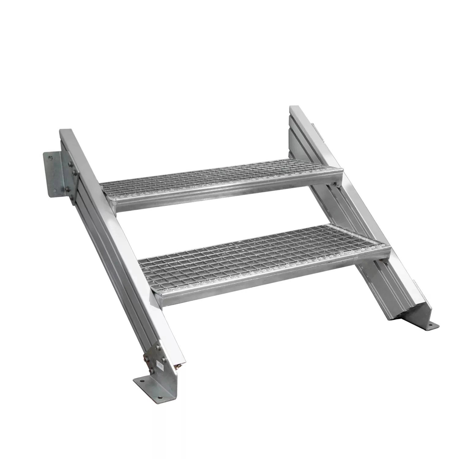 Treba Außentreppe Alaska 3 mit 2 Gitterroststufen 100 cm x 27 cm Aluminium günstig online kaufen