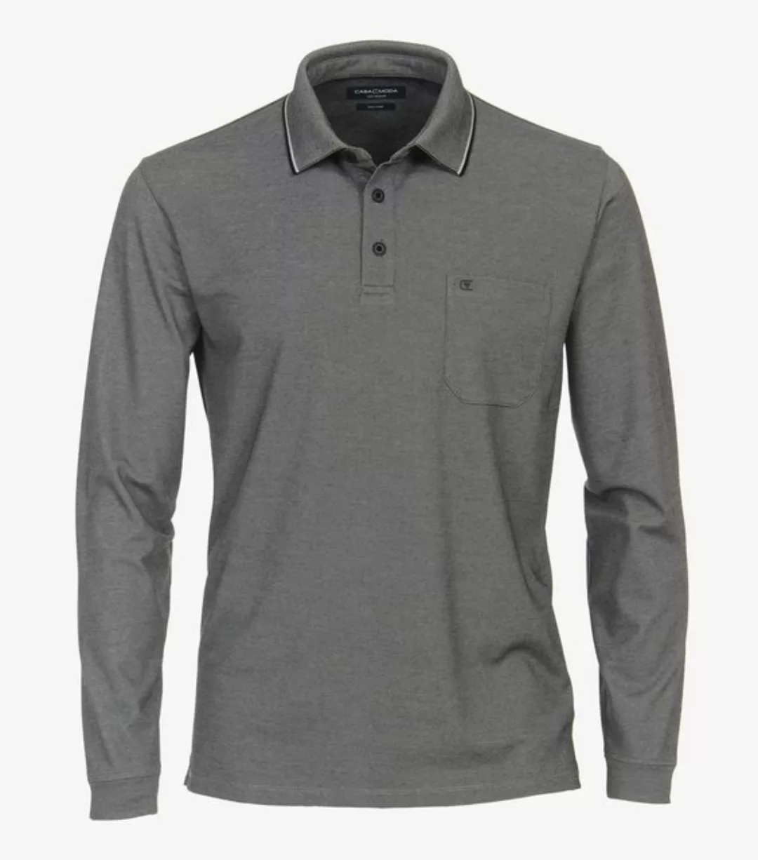 CASAMODA Langarm-Poloshirt CASAMODA Polo-Shirt Langarm uni günstig online kaufen