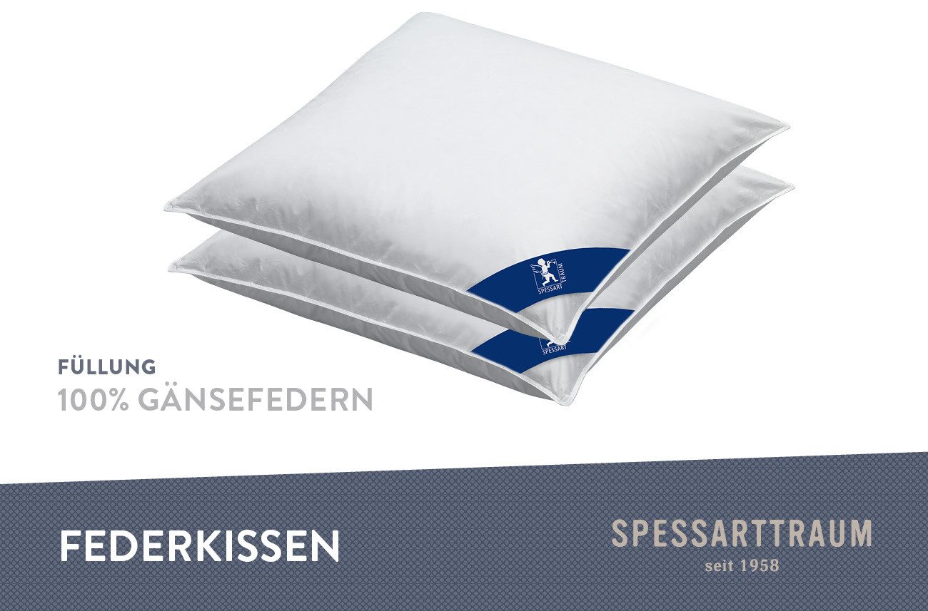 SPESSARTTRAUM Gänsefederkopfkissen Premium, Füllung: 100% Gänsefedern, günstig online kaufen