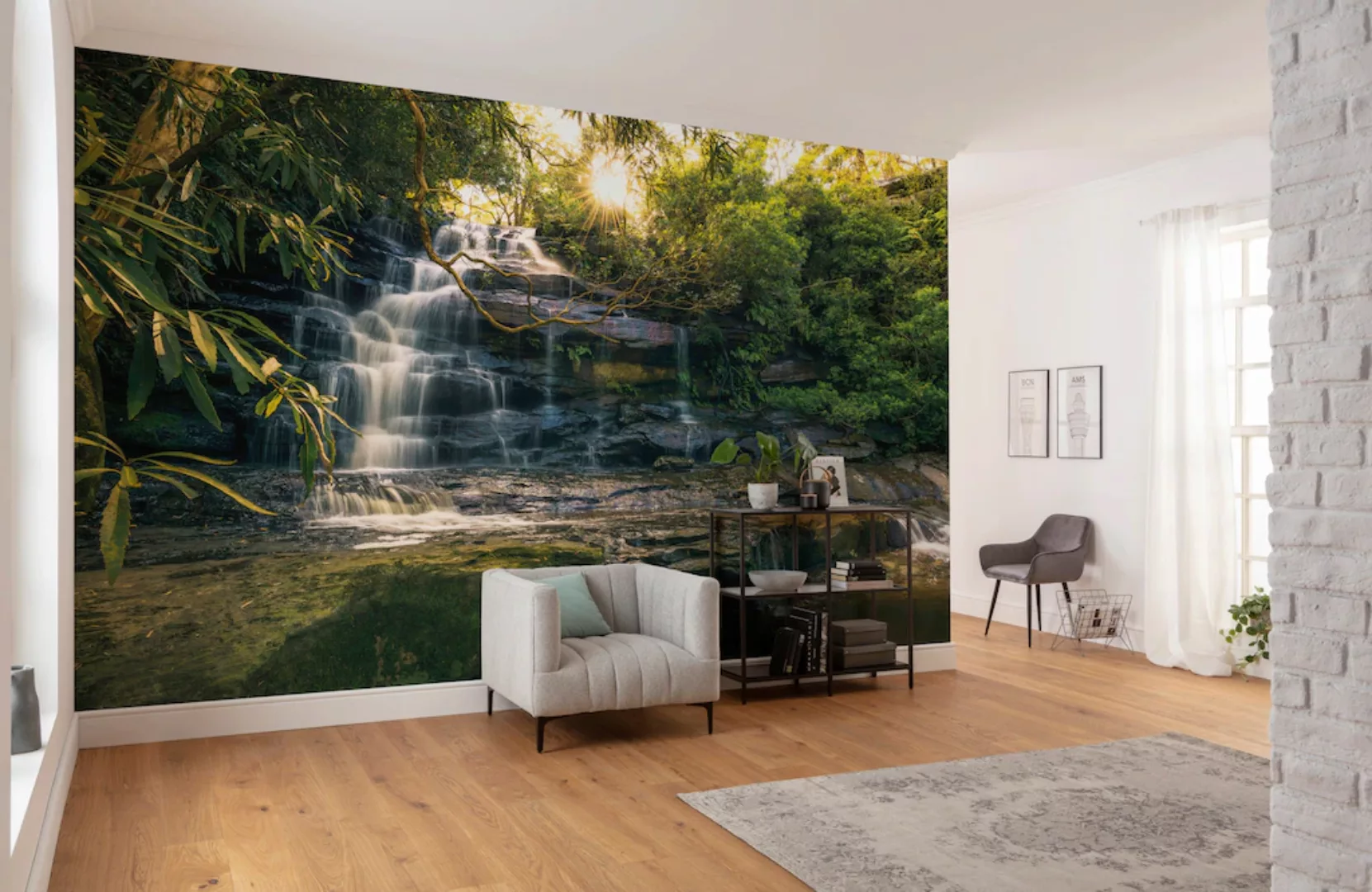KOMAR Vlies Fototapete - Golden Falls - Größe 450 x 280 cm mehrfarbig günstig online kaufen