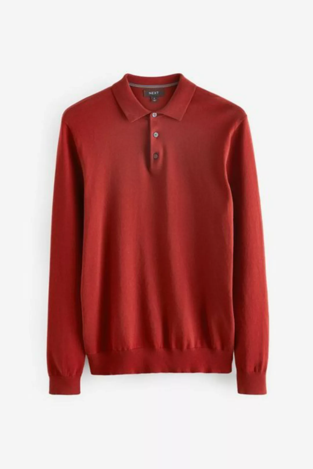 Next Polokragenpullover Langärmeliges Polo-Shirt aus Feinstrick (1-tlg) günstig online kaufen