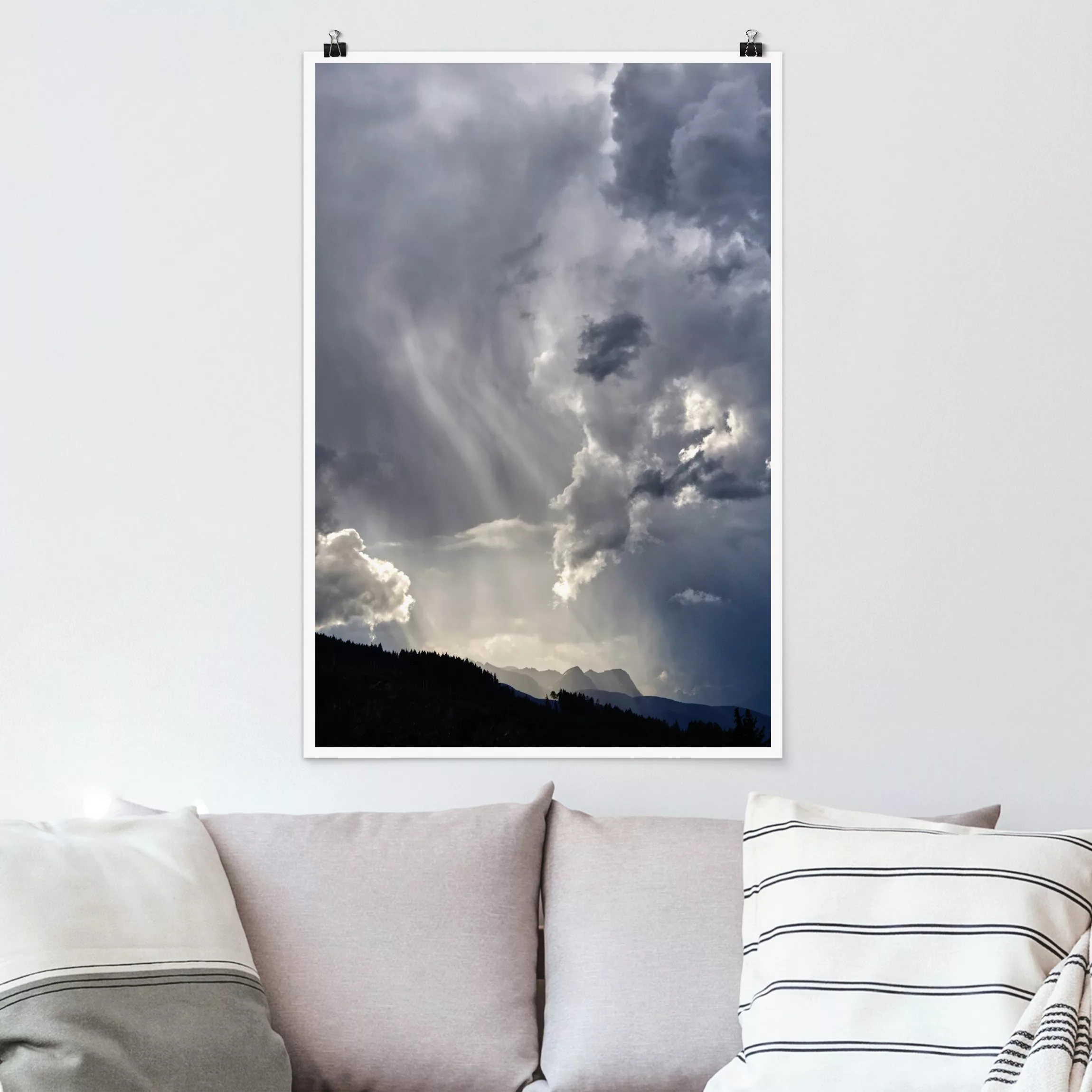 Poster Wilde Wolken günstig online kaufen