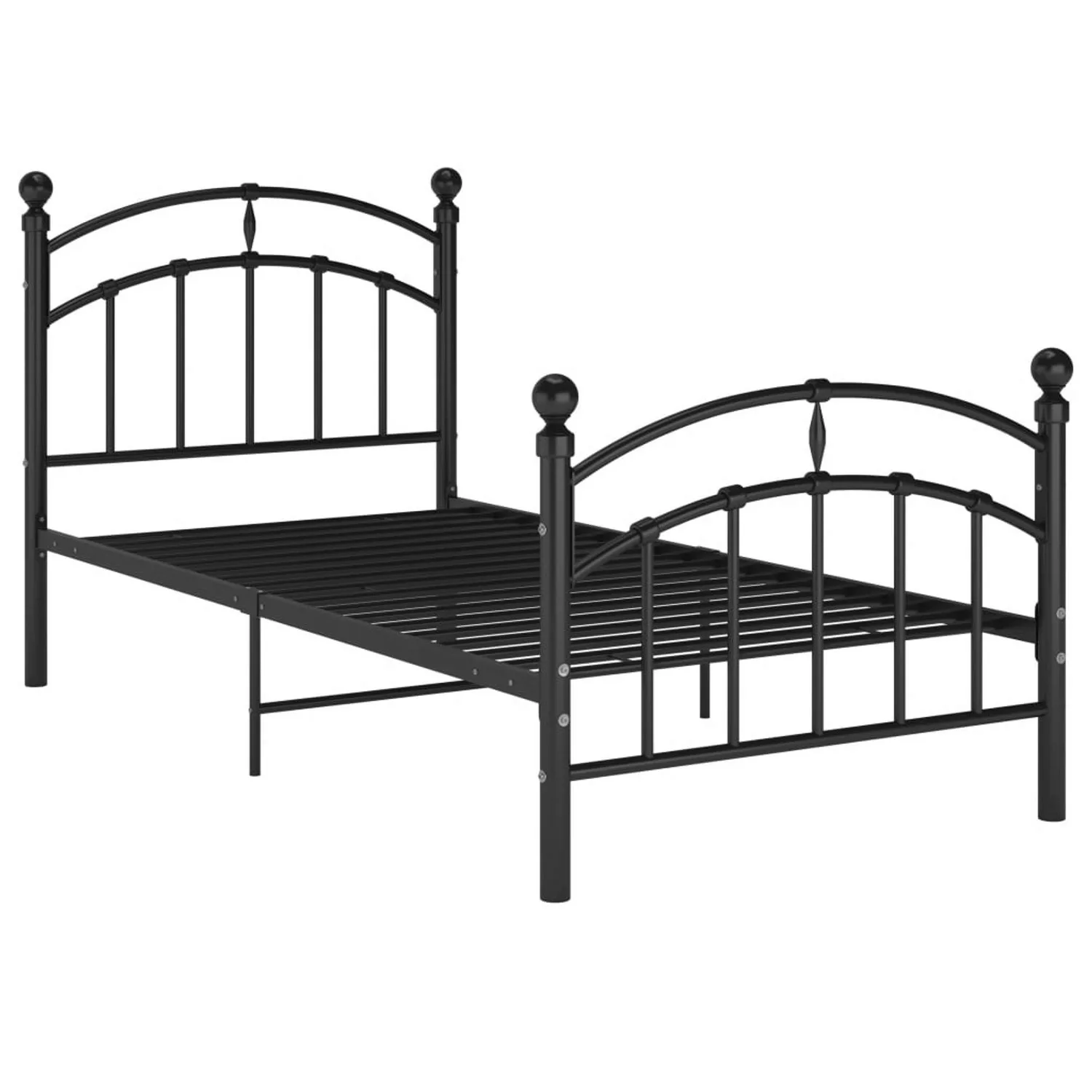 vidaXL Bettgestell, Bettrahmen Schwarz Metall 100x200 cm günstig online kaufen