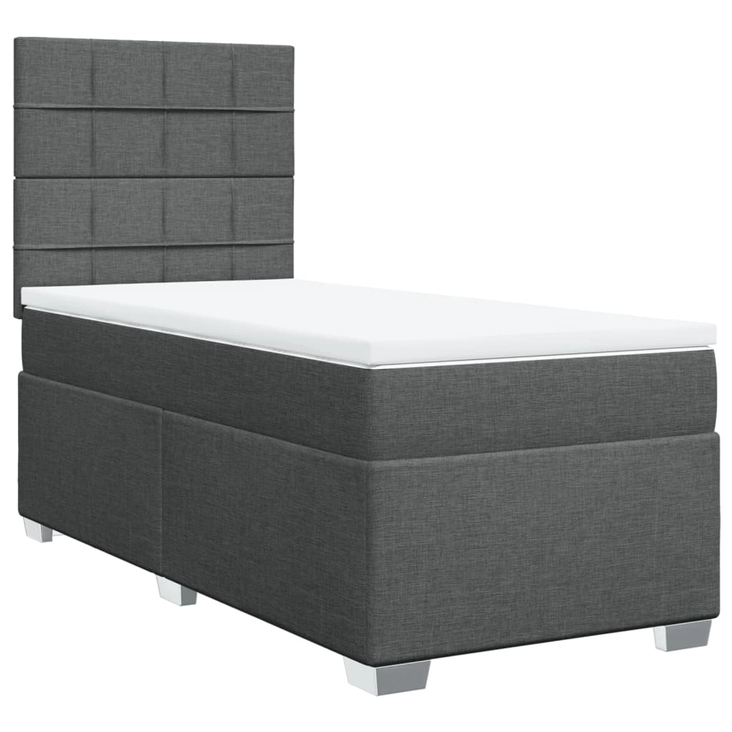 vidaXL Boxspringbett mit Matratze Dunkelgrau 90x200 cm Stoff2097727 günstig online kaufen