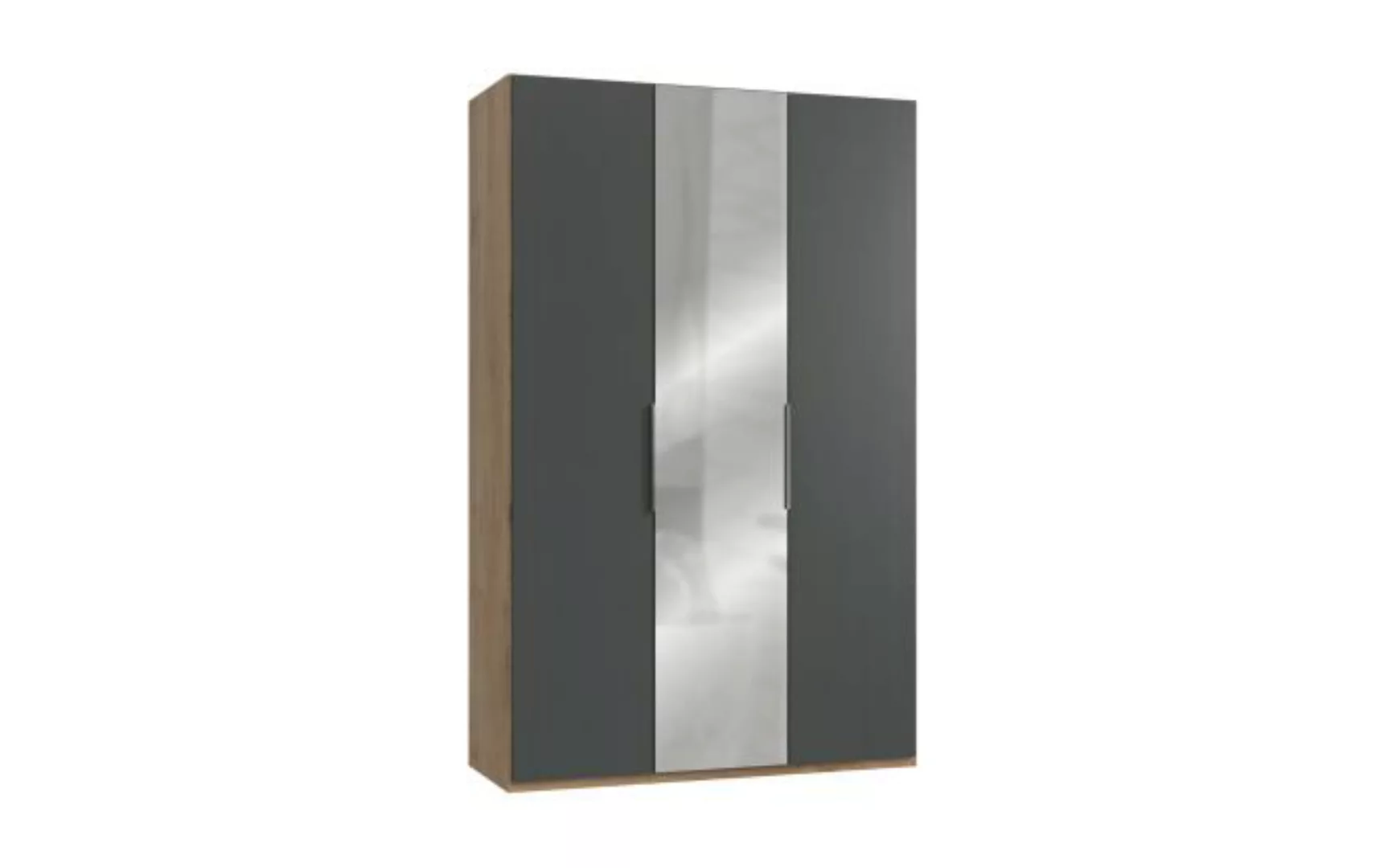 Drehtürenschrank 150 cm breit mit Spiegel LEVEL36 A von WIMEX Grau günstig online kaufen
