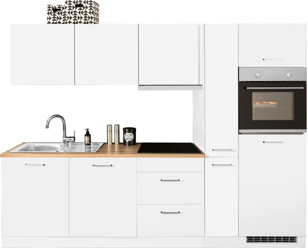 HELD MÖBEL Küchenzeile "Kehl", mit E-Geräten, Breite 270 cm, inkl. Kühlschr günstig online kaufen