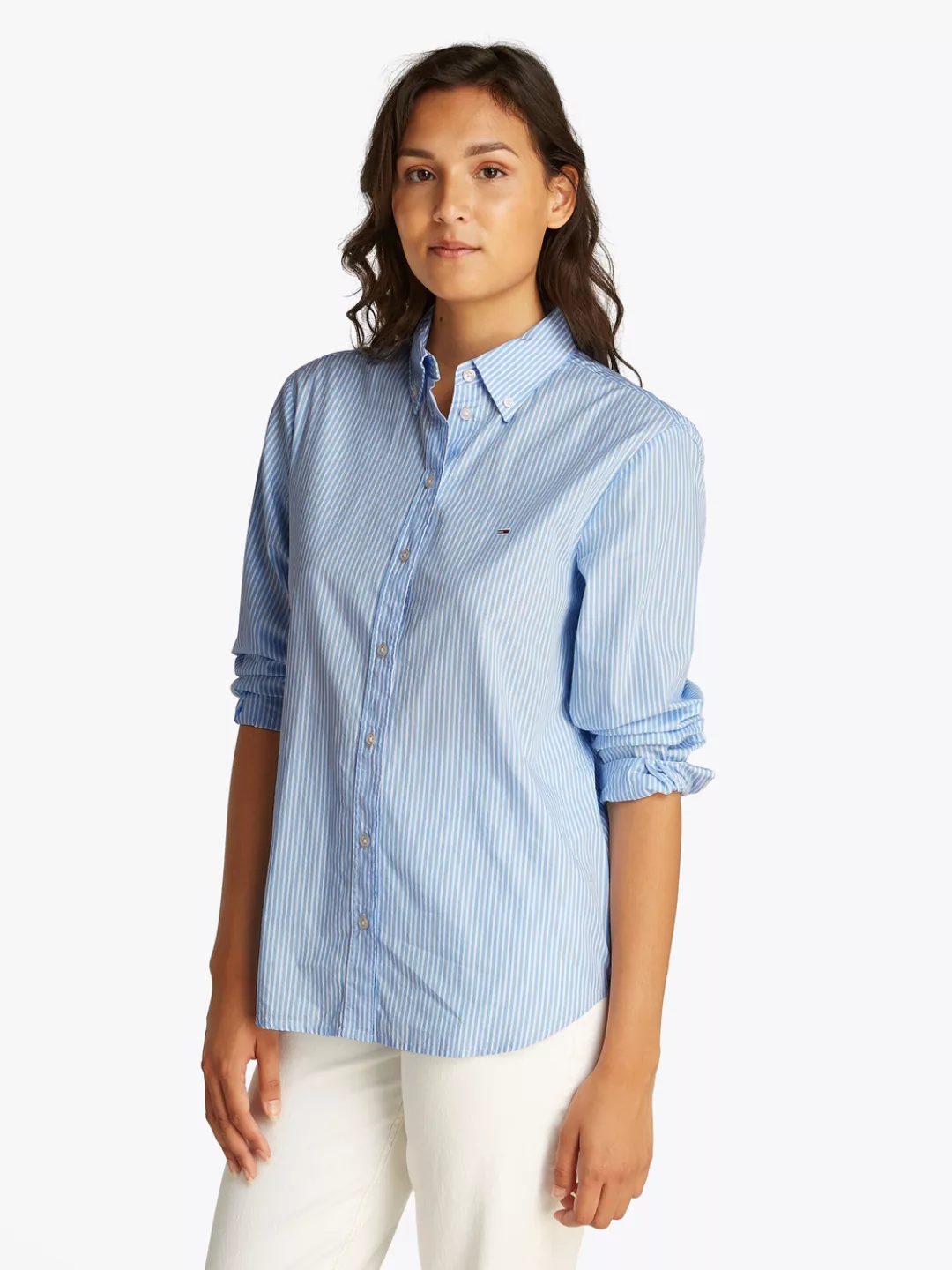 Tommy Jeans Hemdbluse "TJW REG PINSTRIPE POPLIN SHIRT", mit Nadelstreifen, günstig online kaufen