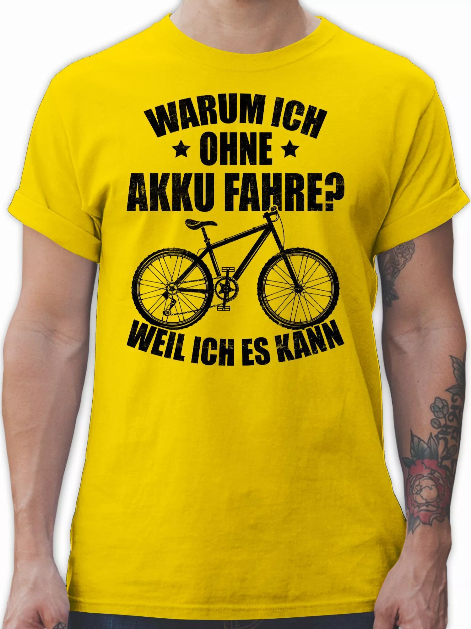 Shirtracer T-Shirt Warum ich ohne Akku günstig online kaufen