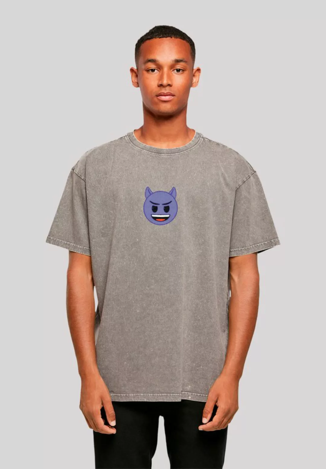 emoji couture T-Shirt Evil smiling furry purple face Premium Qualität günstig online kaufen