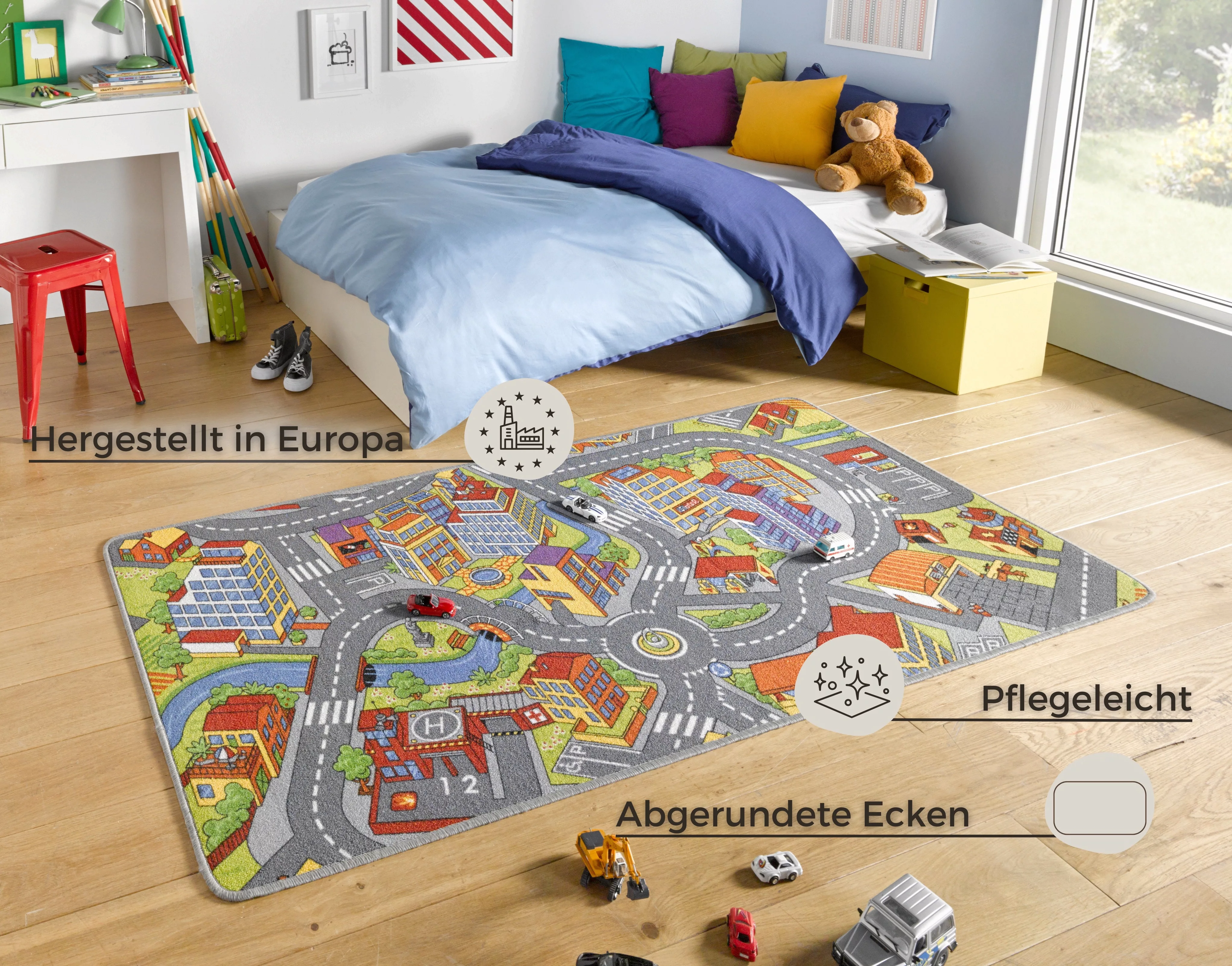 HANSE Home Kinderteppich »Smart City«, rechteckig, Kurzflor, Kinderteppich, günstig online kaufen