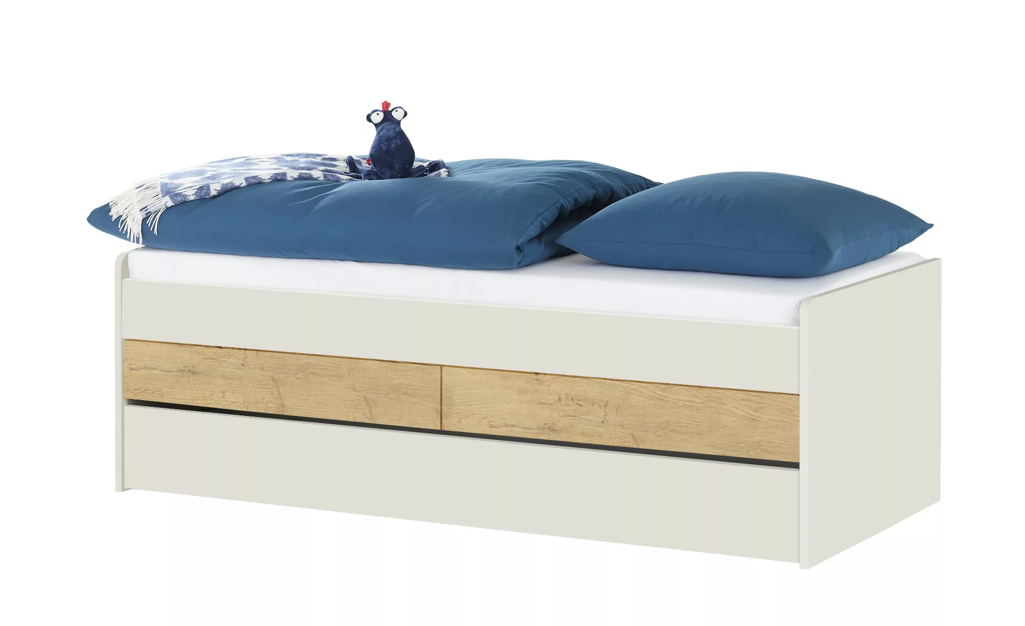 Duobett mit Stauraum  Grow Up - grau - 97 cm - 66 cm - Betten > Bettgestell günstig online kaufen
