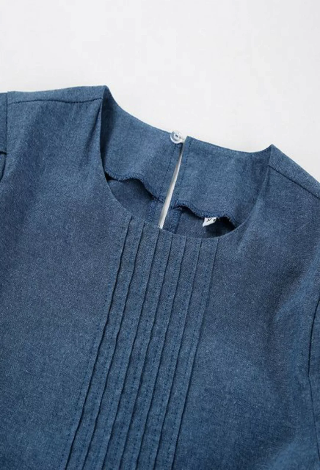 SEGUEN Sommerkleid Designed Casual Denim Kleider Pendlerkleider (Designed C günstig online kaufen