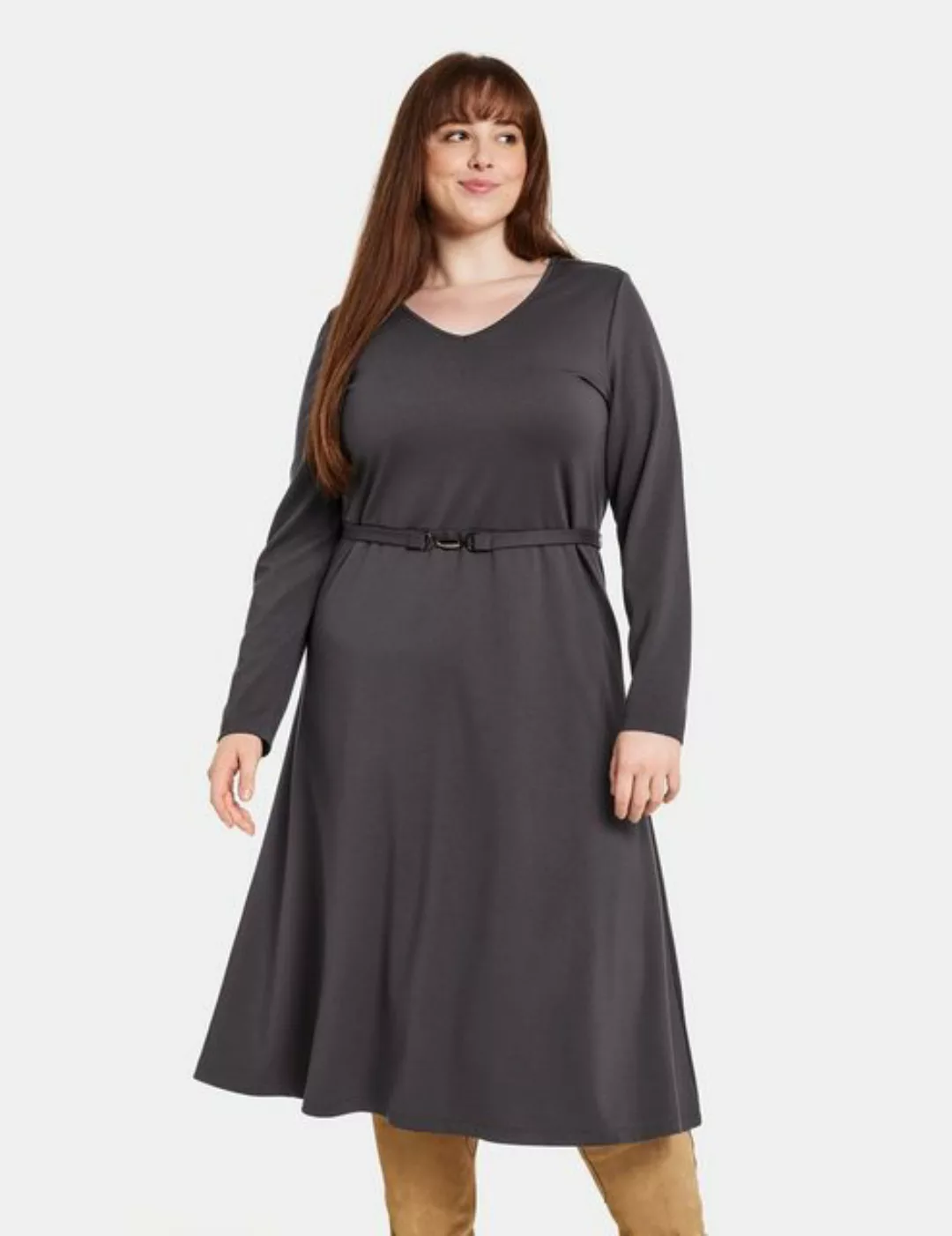 Samoon Midikleid Kniebedeckendes Kleid aus Interlock-Jersey günstig online kaufen