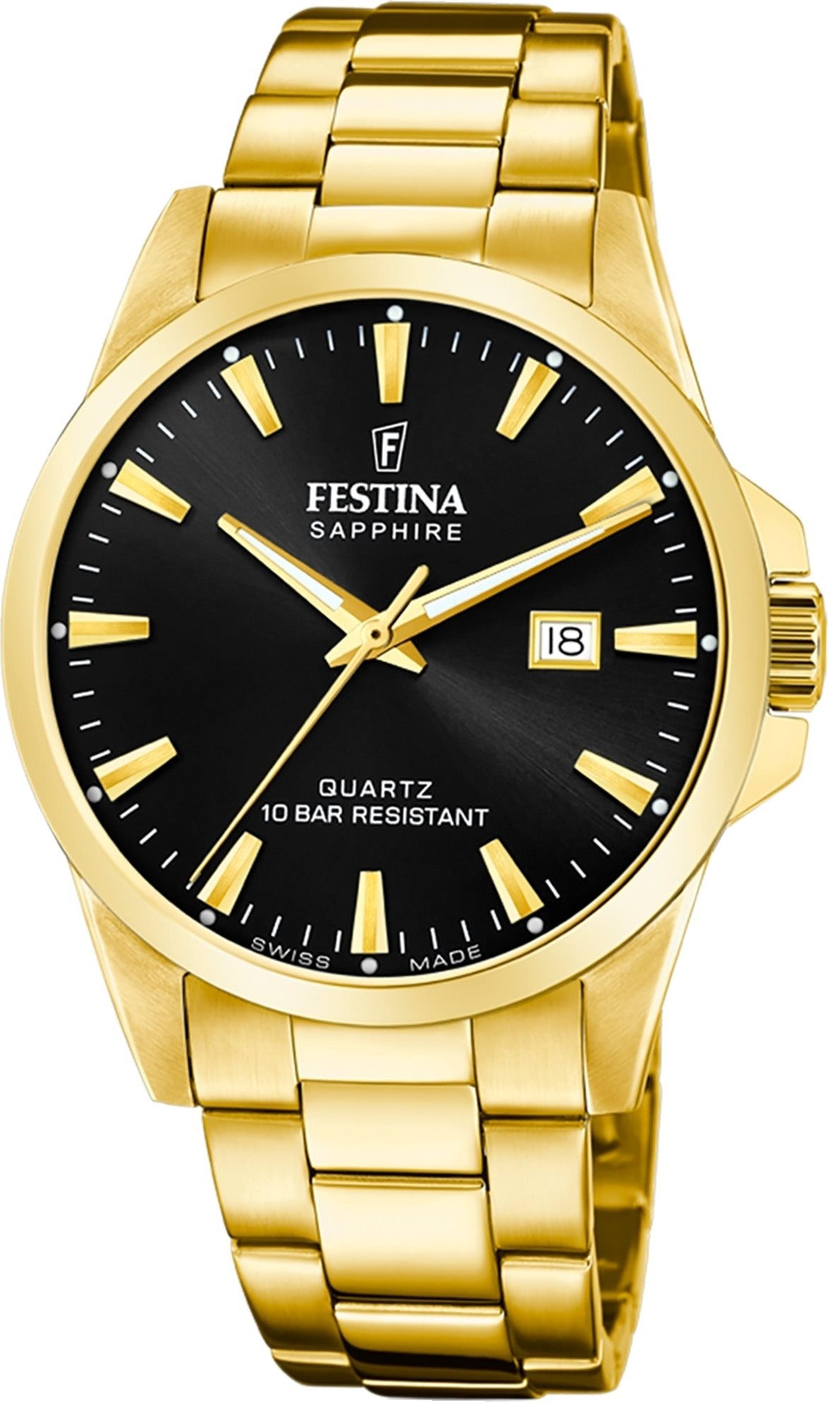 Festina Quarzuhr Festina Herrenuhr Edelstahl gold günstig online kaufen