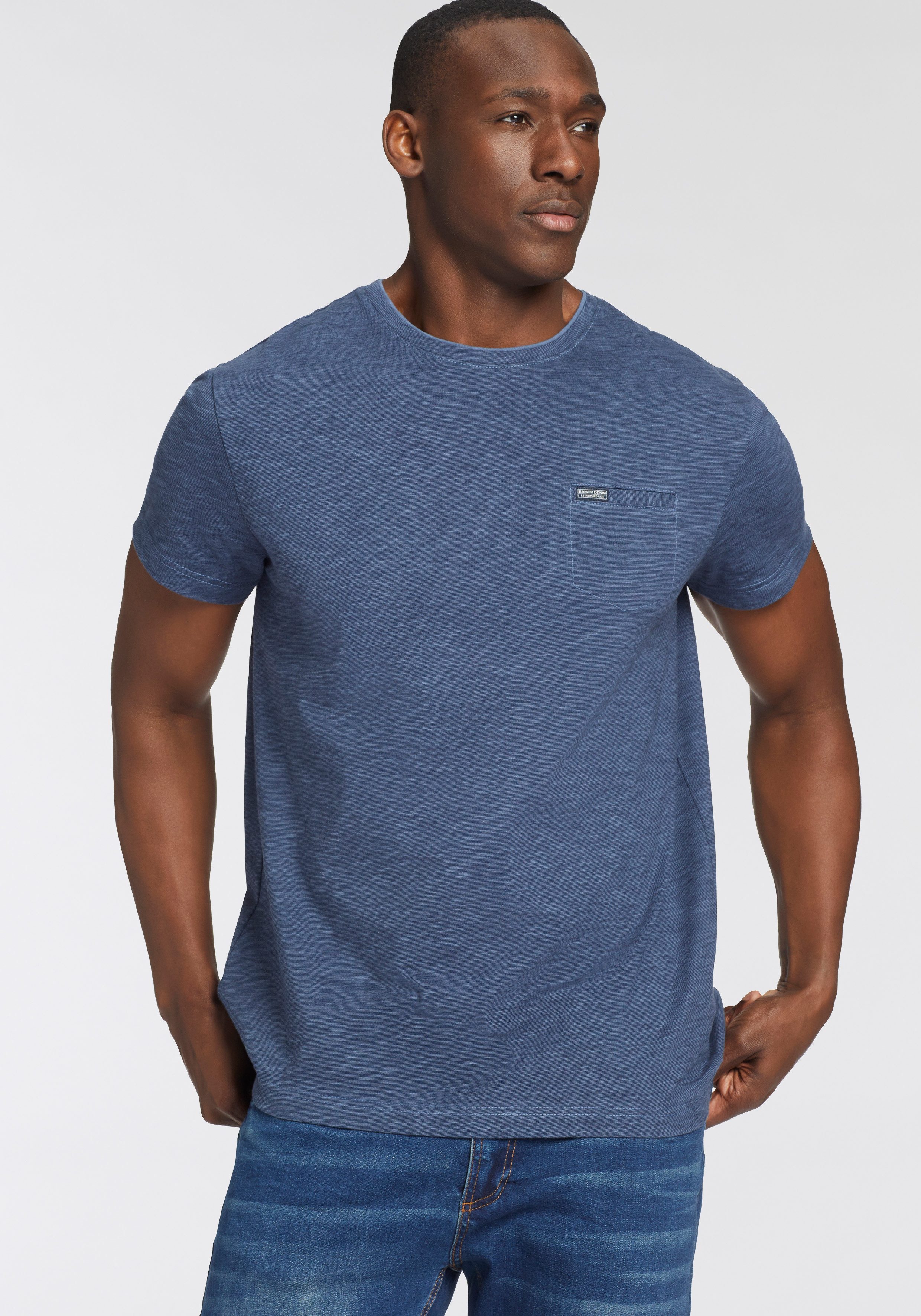 Bruno Banani T-Shirt Mit Doppelkragen und günstig online kaufen