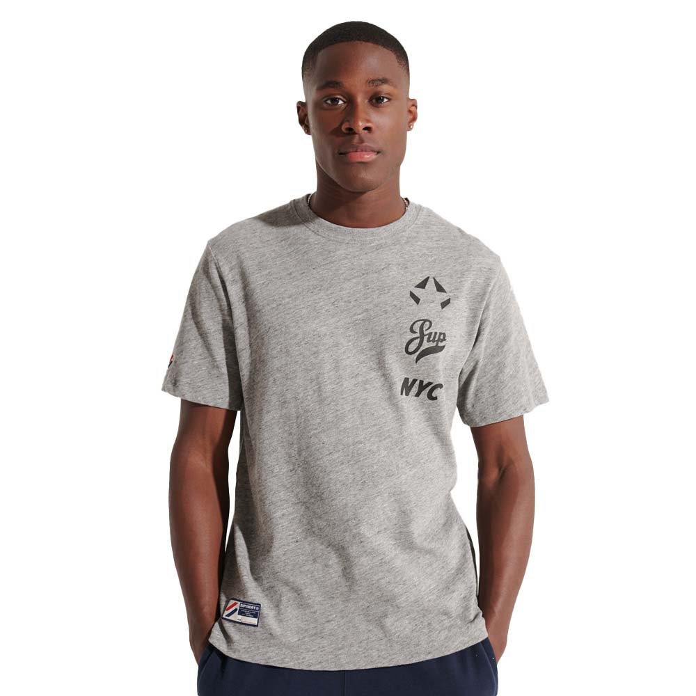Superdry Code Strikeout Kurzärmeliges T-shirt M Grey Slub Grindle günstig online kaufen