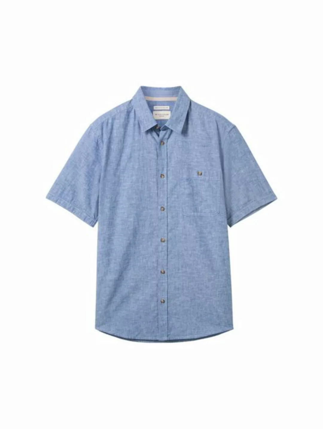 TOM TAILOR Kurzarmhemd cotton linen shirt günstig online kaufen