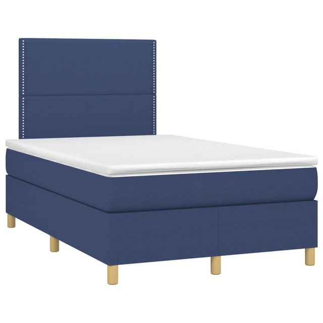 vidaXL Boxspringbett, Boxbett mit Matratze Blau 120x190 cm Stoff günstig online kaufen