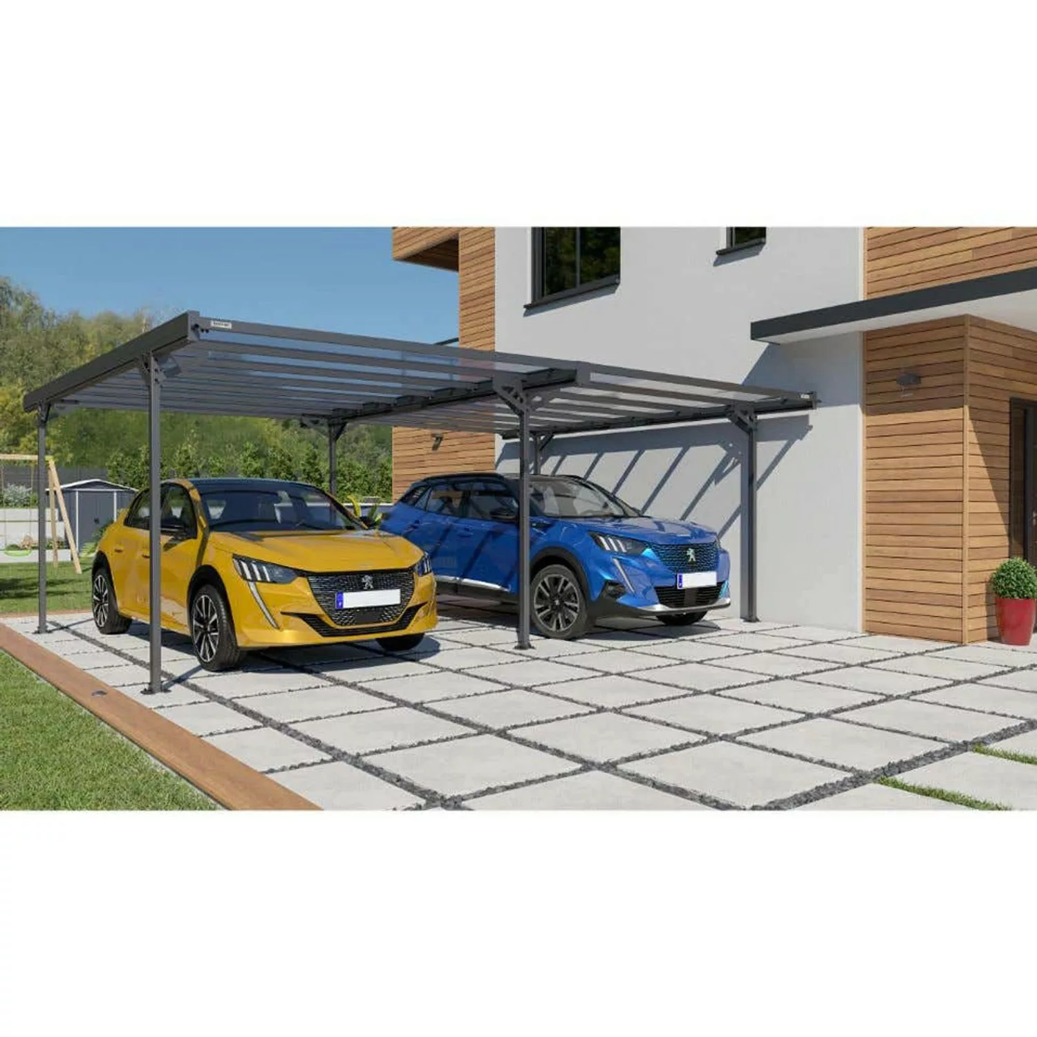 Terrando Doppelcarport Mistral Aluminium B 600 cm x T 500 cm günstig online kaufen