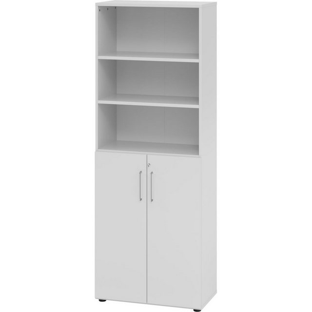 Aktenschrank Schrank 6OH /3OH Türen BxTxH 80x42x215,6cm Griff BS Grau günstig online kaufen