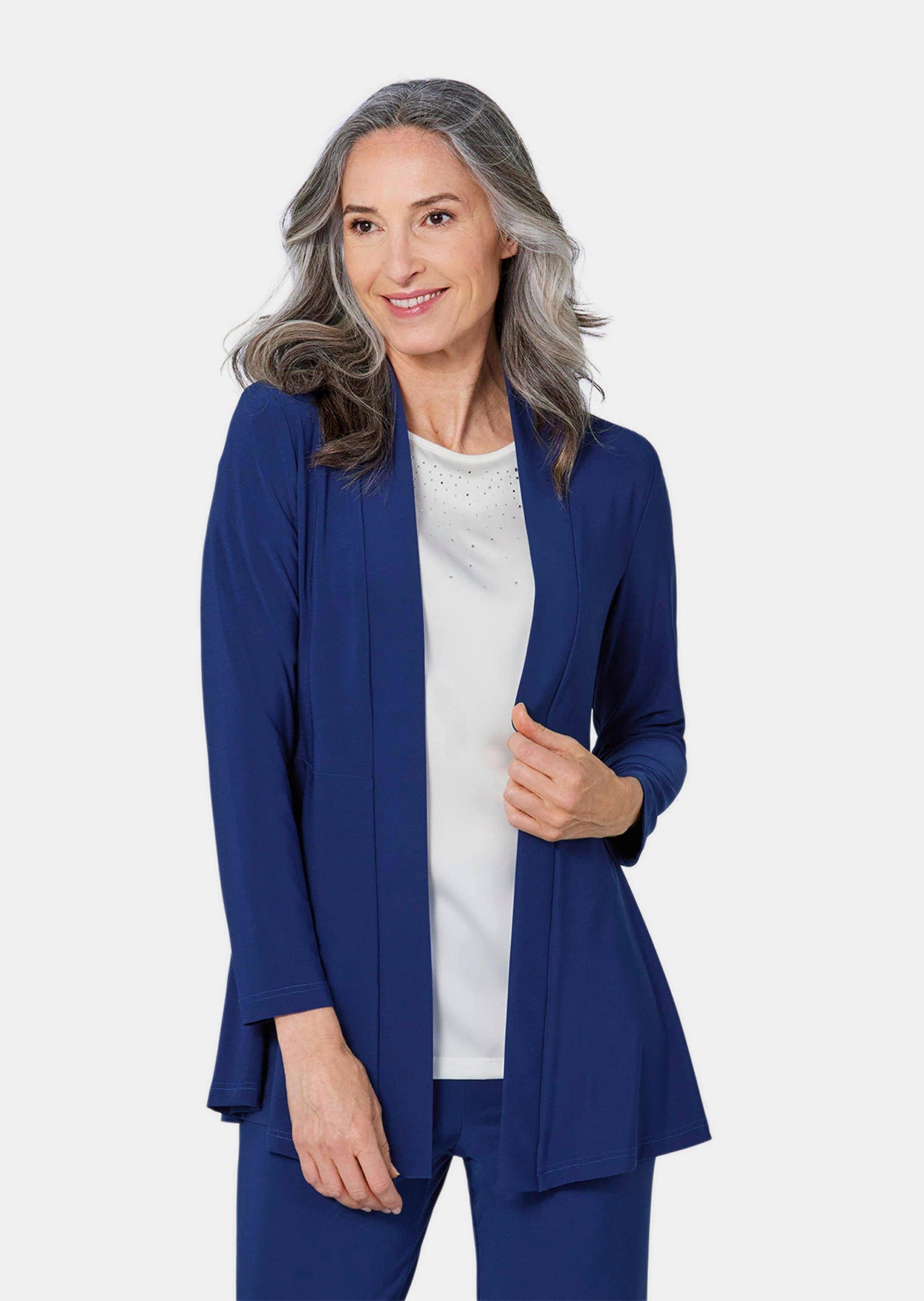 GOLDNER Shirtjacke Kurzgröße: Leichte Shirtjacke lila günstig online kaufen