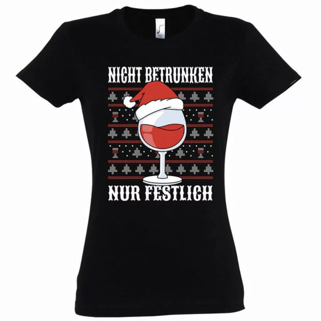 Youth Designz Print-Shirt Nicht Betrunken nur Festlich Damen T-Shirt mit mo günstig online kaufen