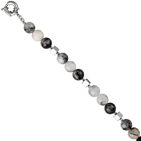 SIGO Collier Edelsteinkette Rutilquarz mit Hämatin 45 cm Halskette Kette gr günstig online kaufen