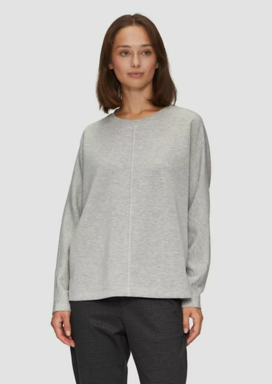 s.Oliver Sweatshirt - Scuba Sweatshirt - Basic Longsleeve mit Fledermausärm günstig online kaufen