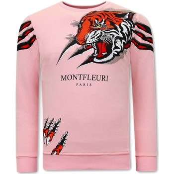 Tony Backer  Sweatshirt Tiger Head Roza günstig online kaufen