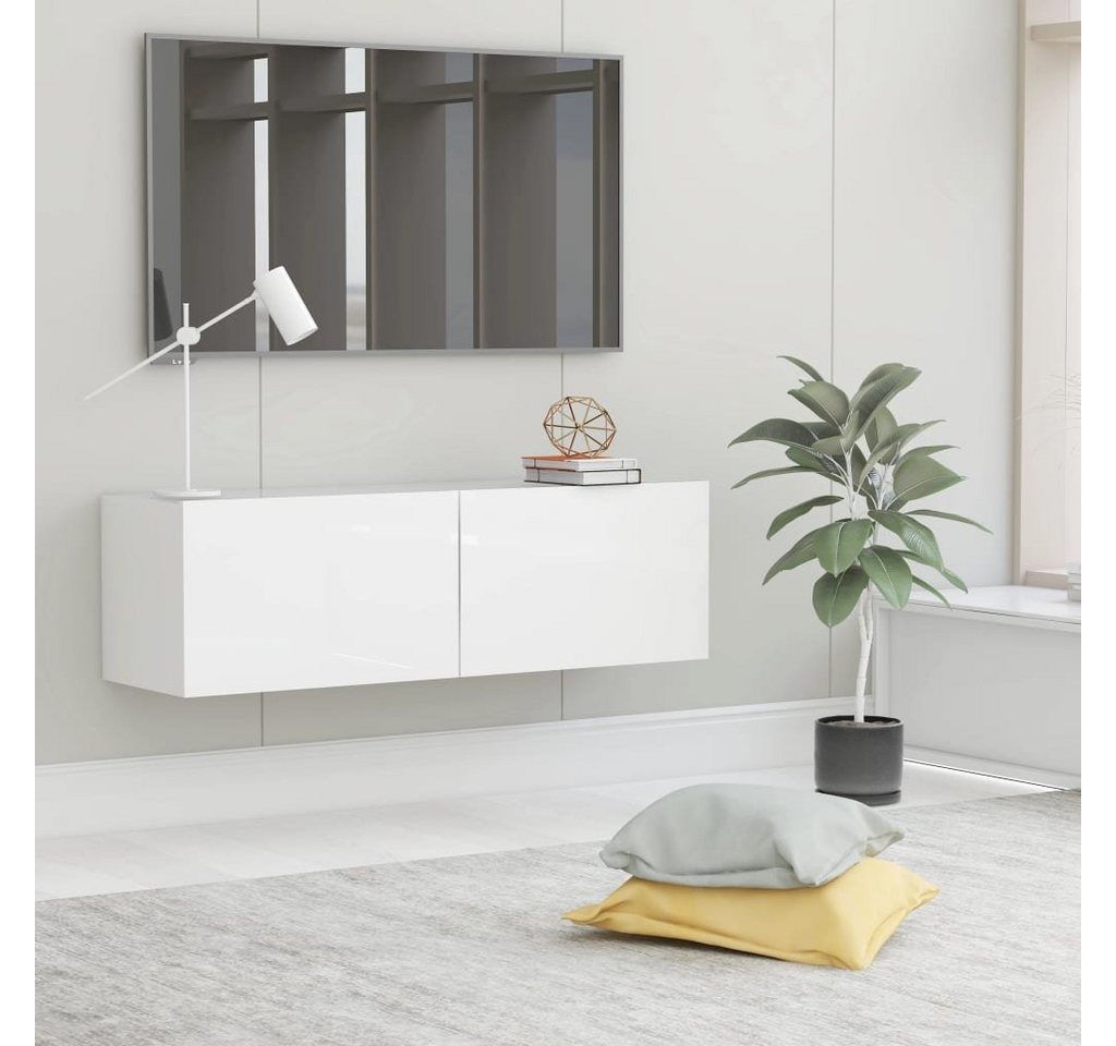 furnicato TV-Schrank Hochglanz-Weiß 100x30x30 cm Holzwerkstoff günstig online kaufen