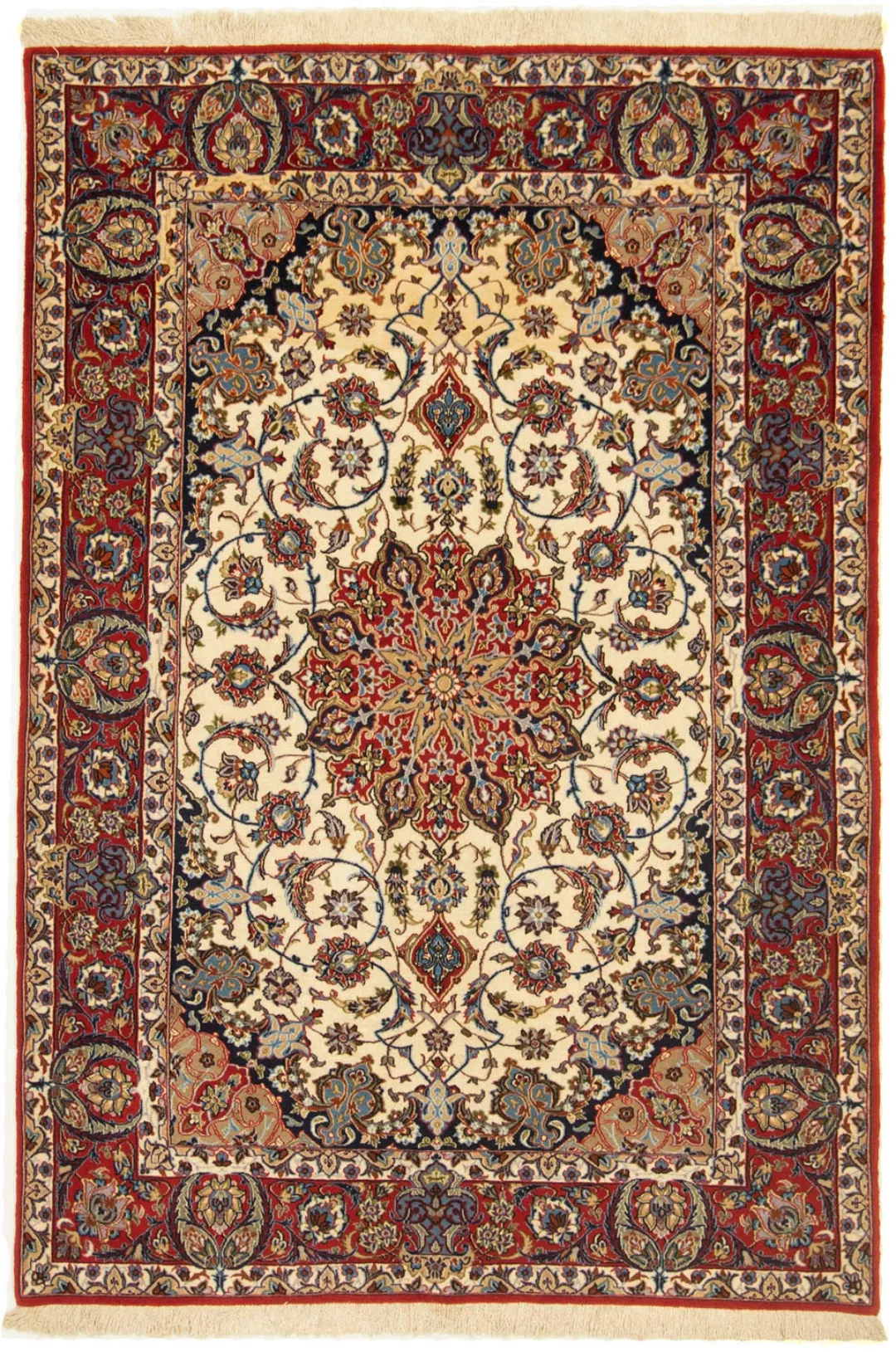 morgenland Teppich »Isfahan Teppich handgeknüpft beige«, rechteckig günstig online kaufen