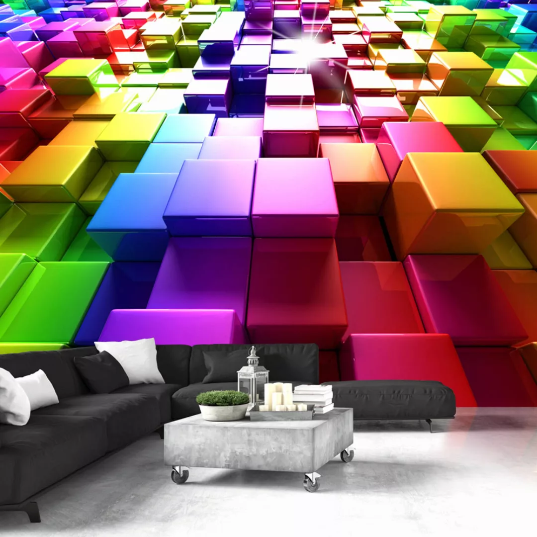 Fototapete - Colored Cubes günstig online kaufen